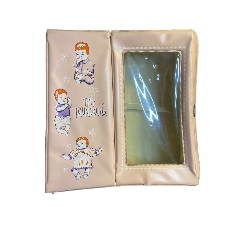 Tiny Thumbelina Doll Carry Case Pink Vintage Ideal Toy Corporation 1960's Handle